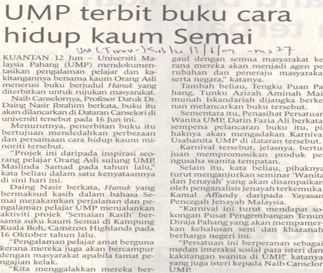 UMP Terbit Buku Cara Hidup Kaum Semai 