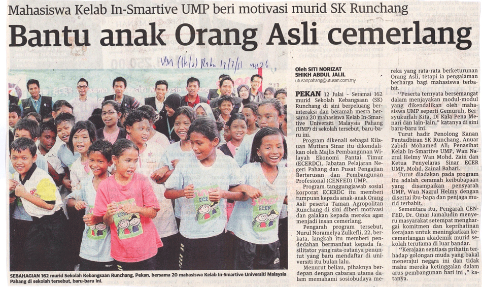 Bantu Anak Orang Asli Cemerlang