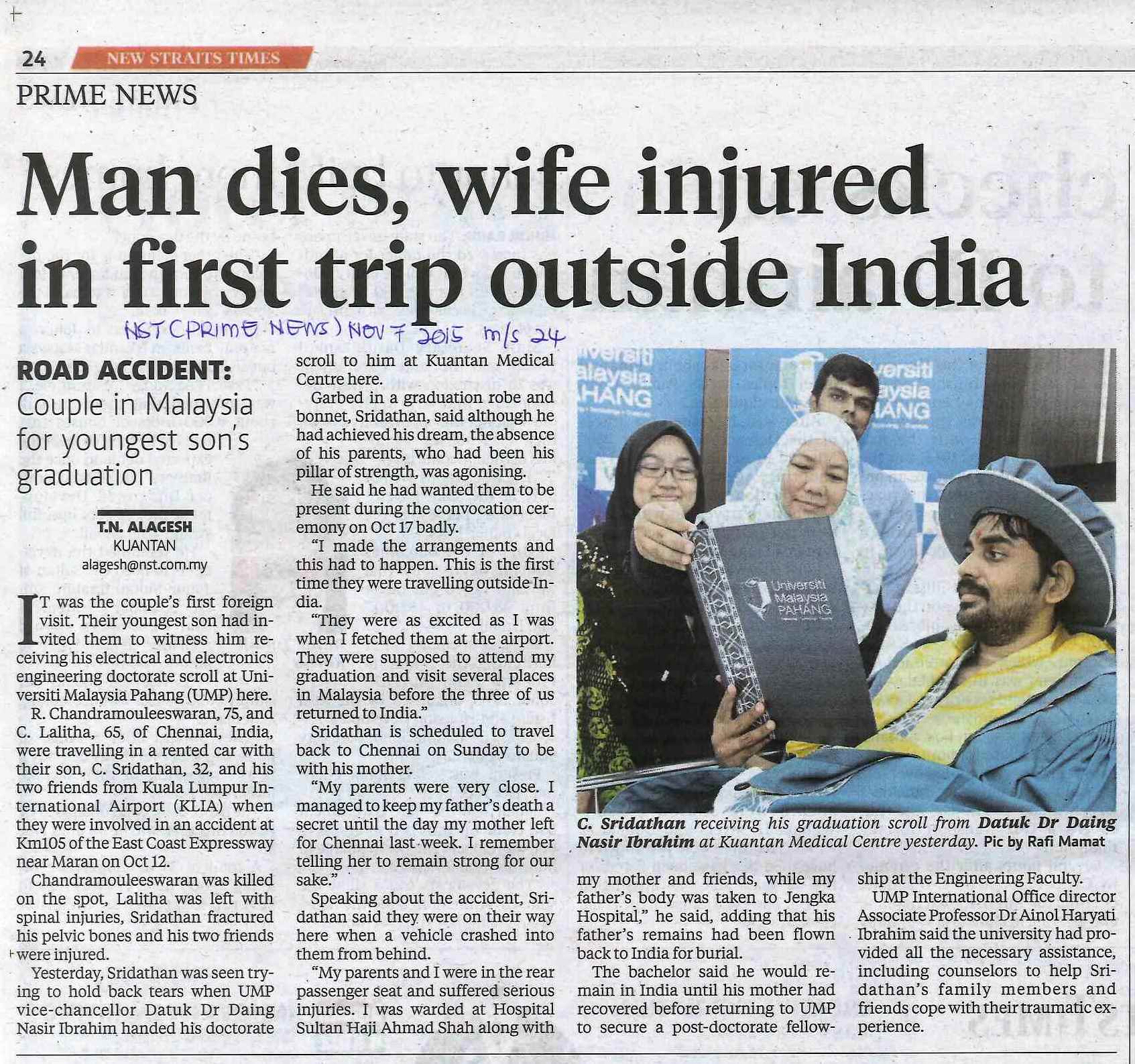 Man Dies, Wife Injured In First Trip Outside India