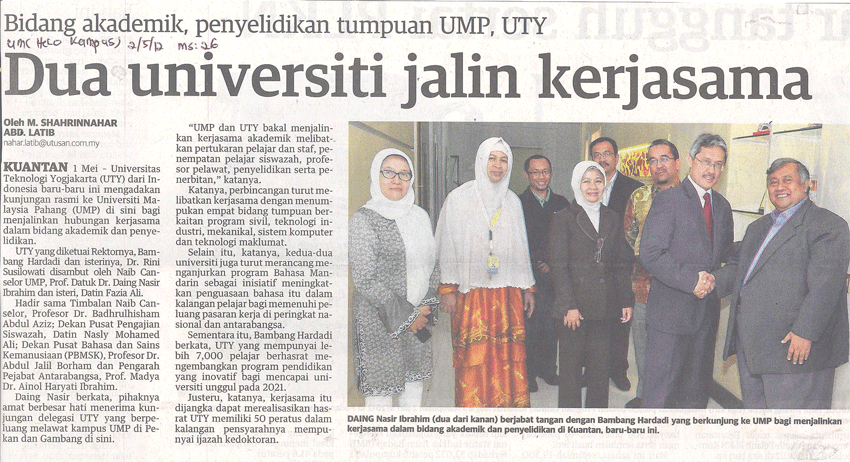 Dua Universiti Jalin Kerjasama