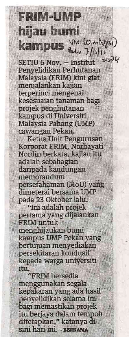 FRIM-UMP Hijau Bumi Kampus