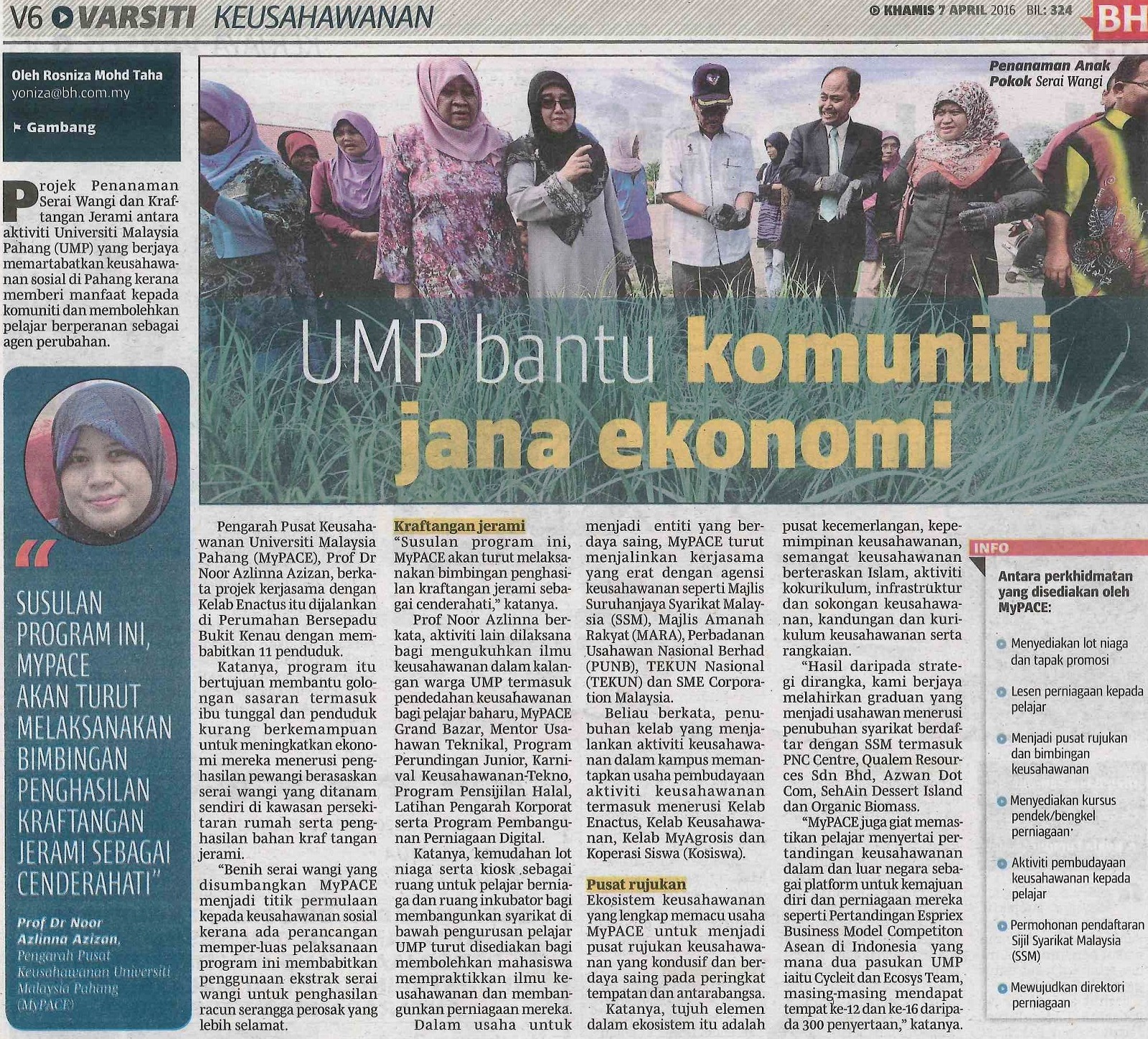 UMP Bantu Komuniti Jana Ekonomi