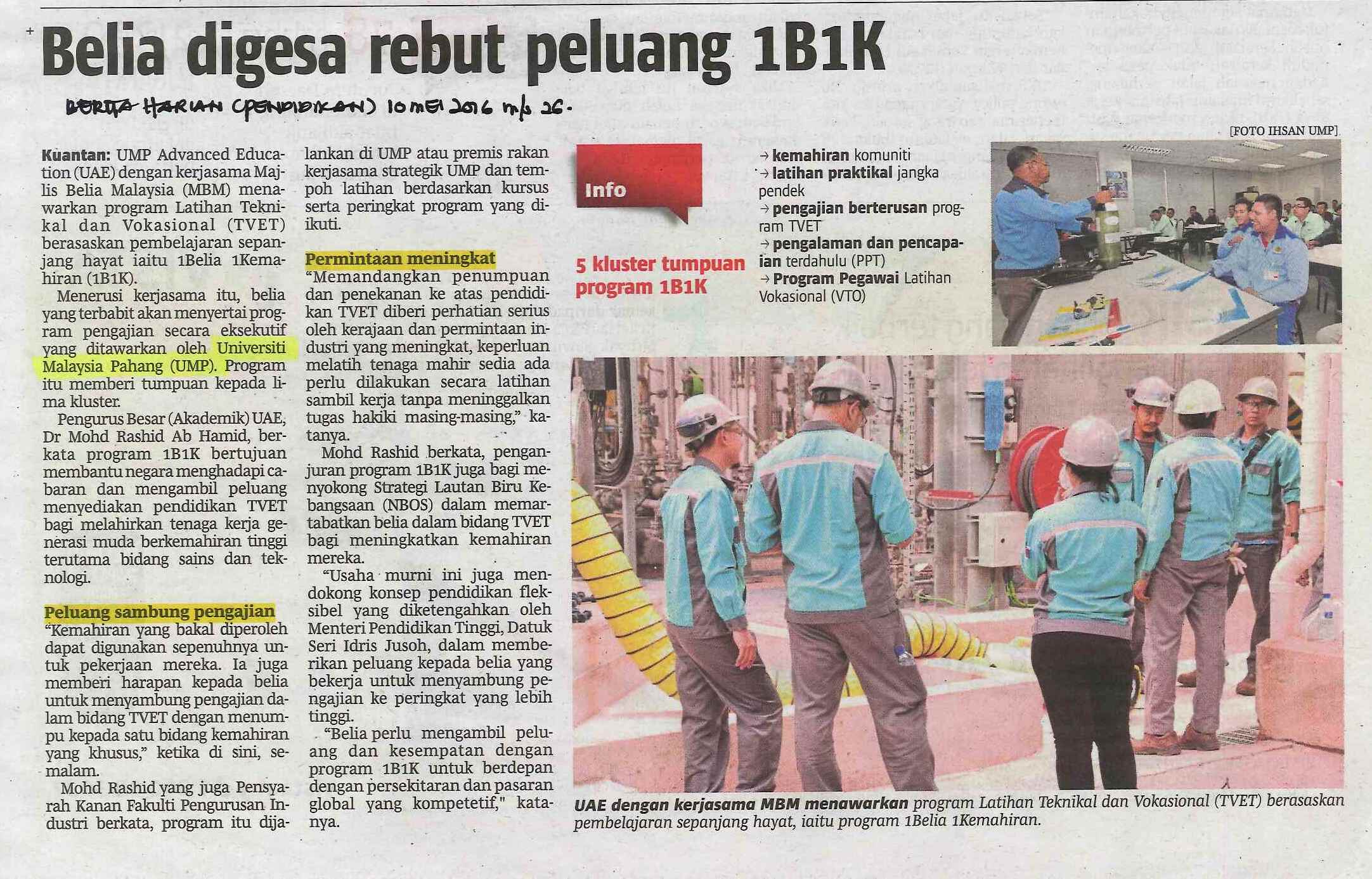 Belia digesa rebut peluang 1B1K