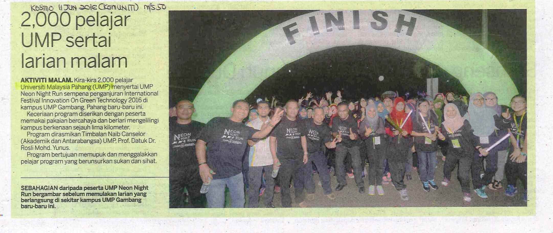 2,000 pelajar sertai larian malam