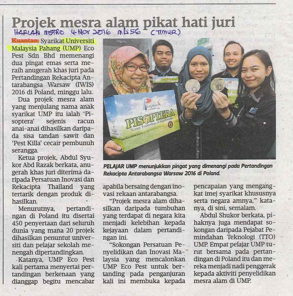 Projek mesra alam pikat hati juri