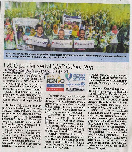 1,200 Pelajar Sertai UMP Colour Run