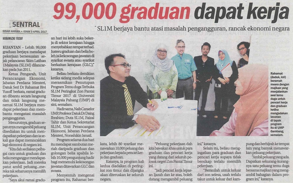 99,000 graduan dapat kerja