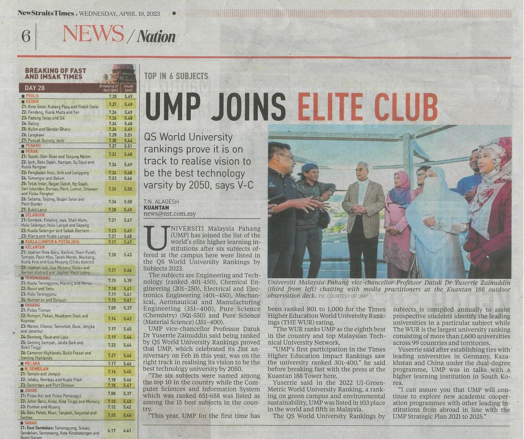 UMP Joins Elite Club