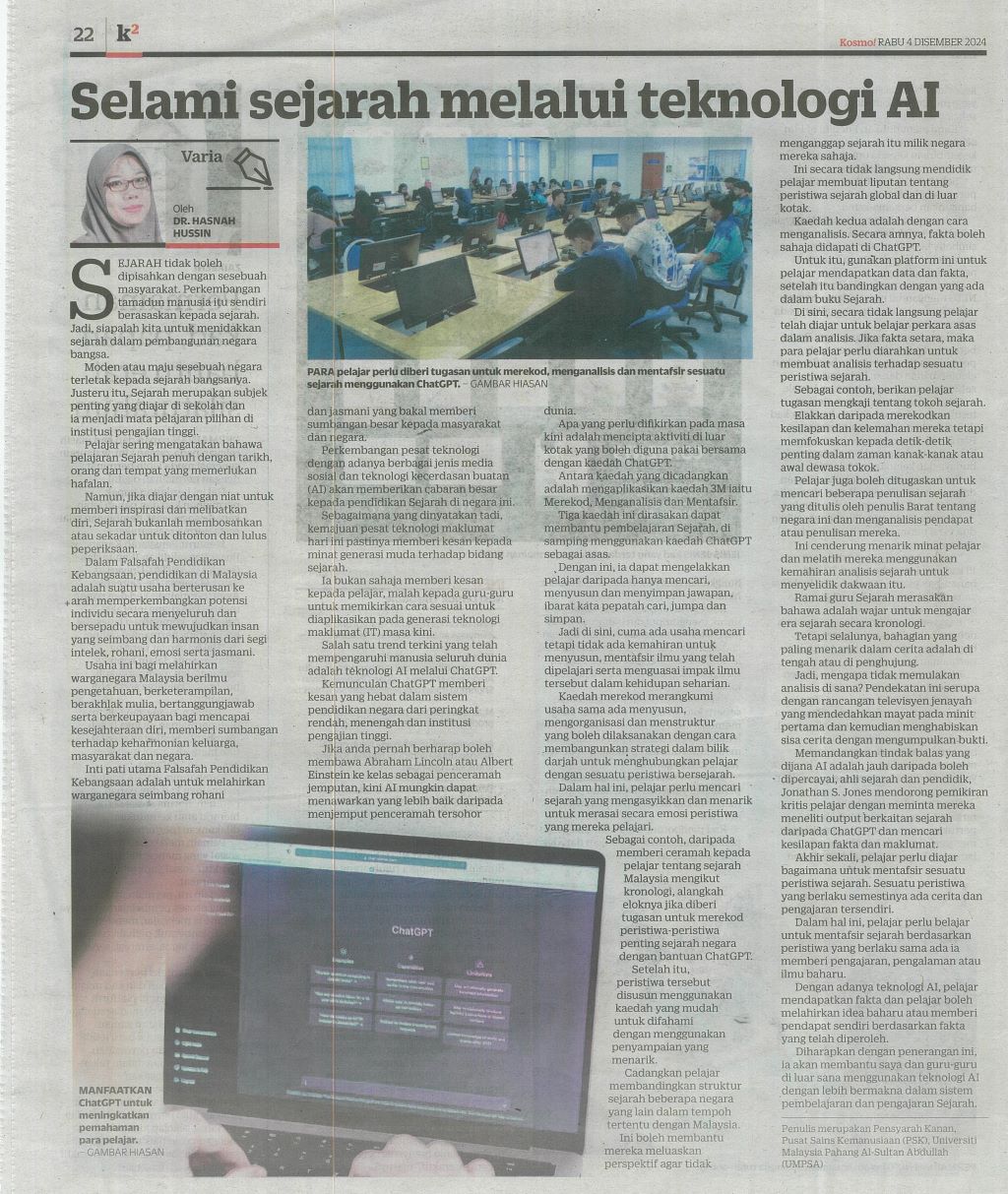 Selami sejarah melalui teknologi AI