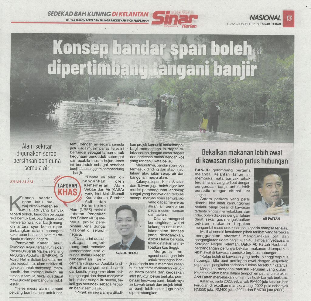 Konsep bandar span boleh dipertimbang tangani banjir 