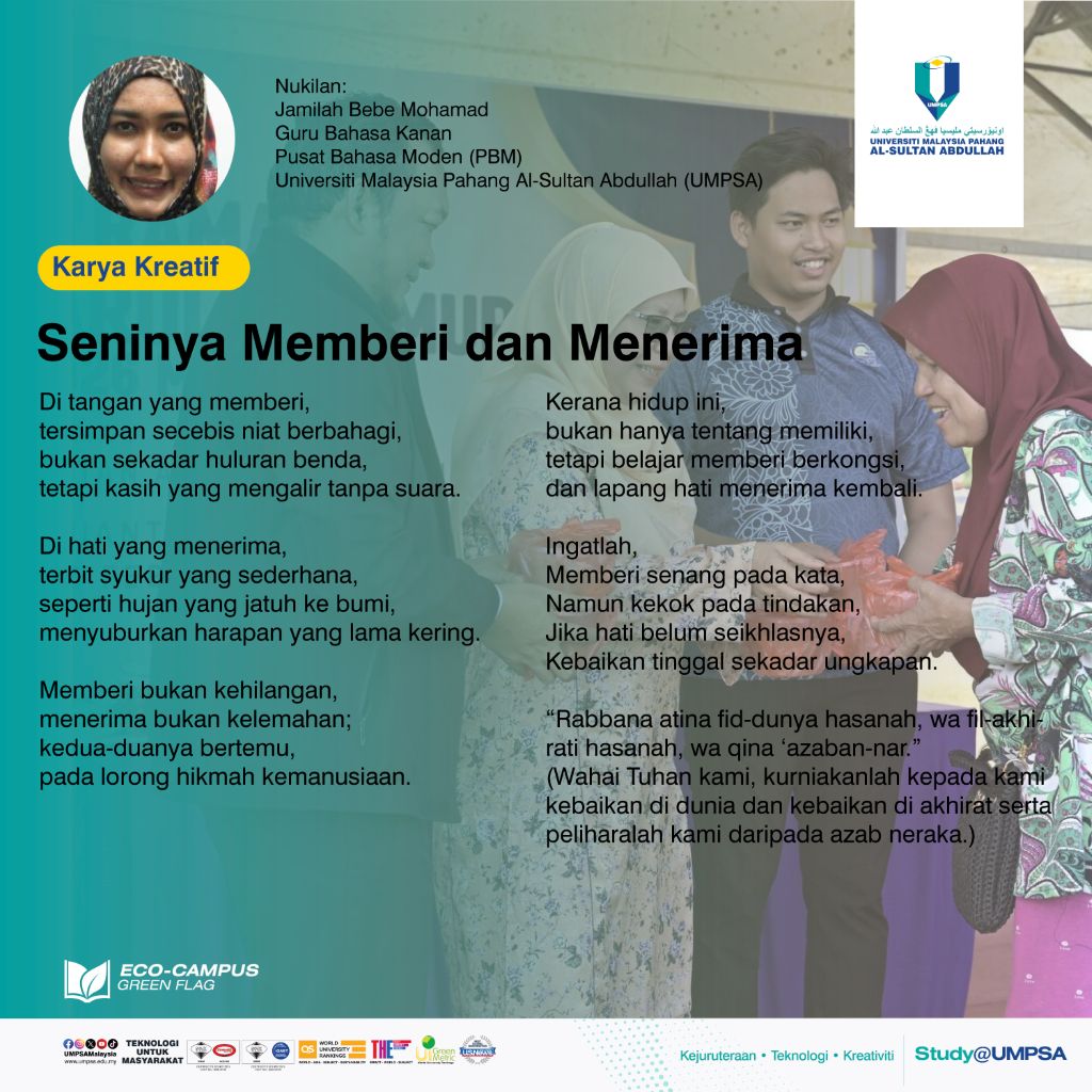 Seninya Memberi dan Menerima