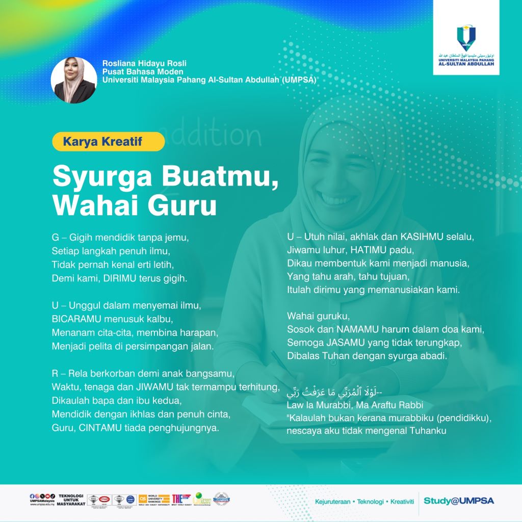 Syurga Buatmu, Wahai Guru