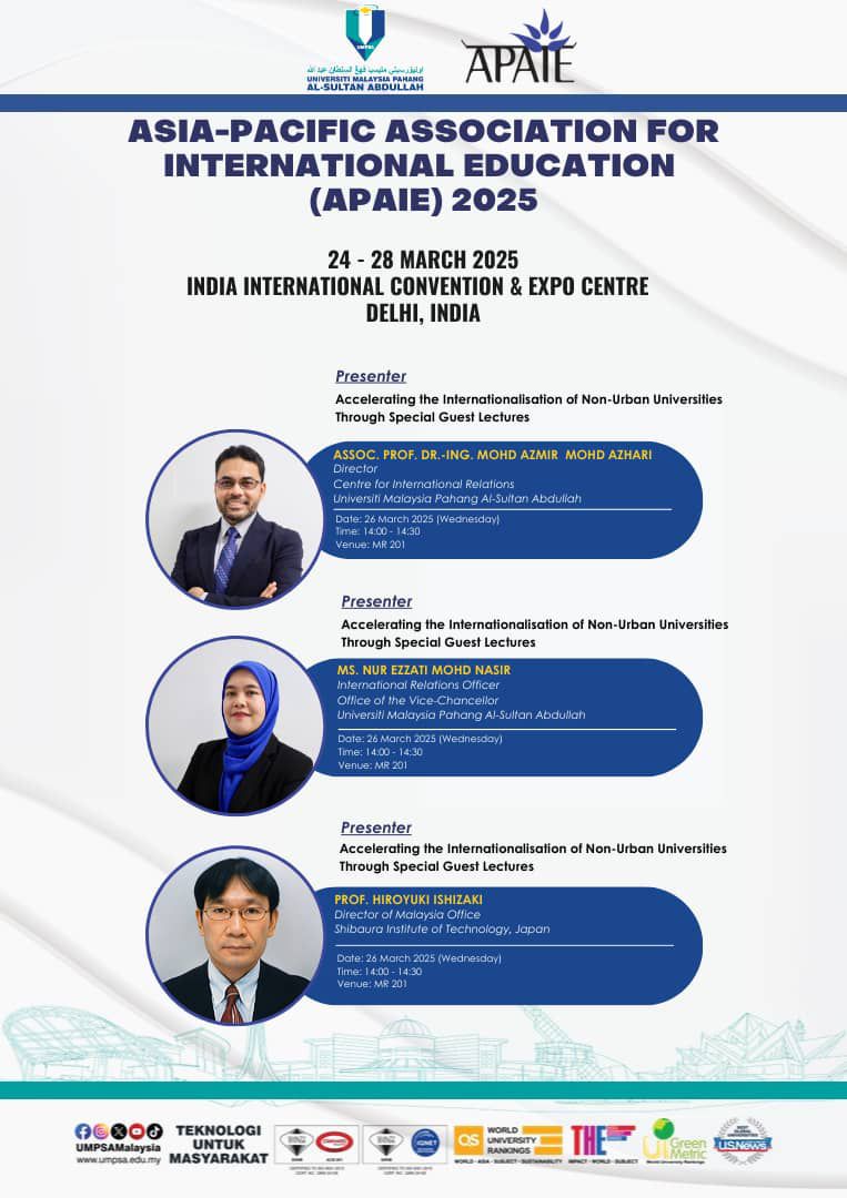 UMPSA strengthens global engagement at APAIE 2025 in Delhi