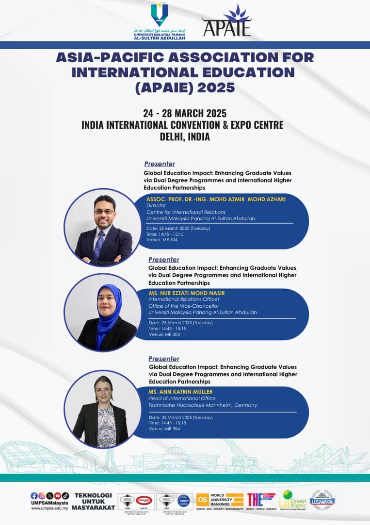 UMPSA strengthens global engagement at APAIE 2025 in Delhi