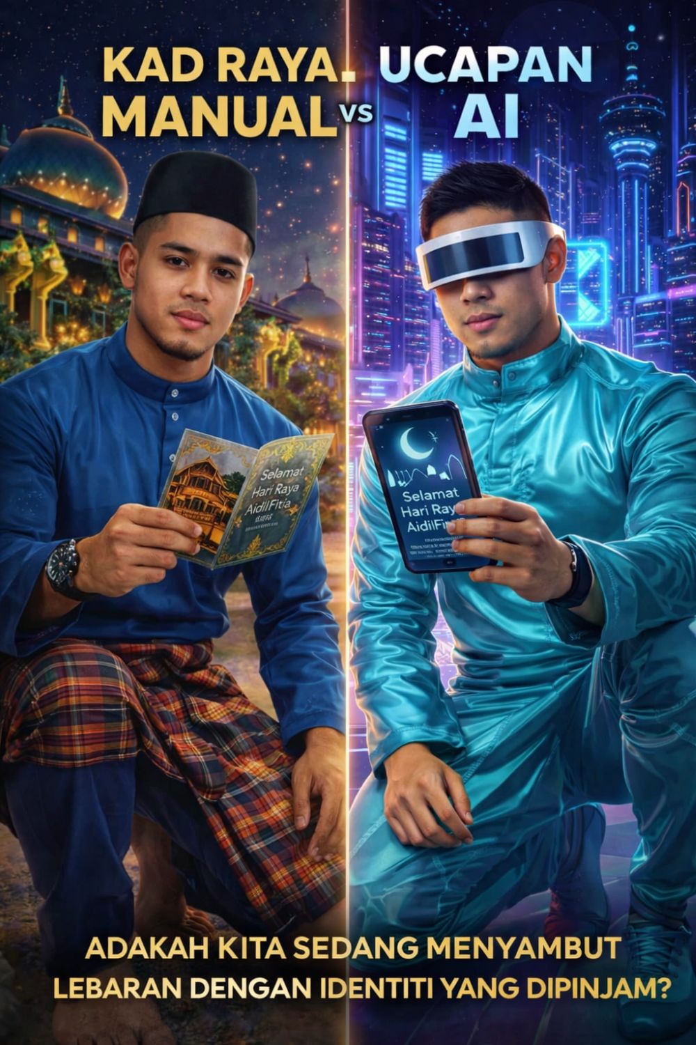 Antara Kad Raya Manual atau Ucapan AI?