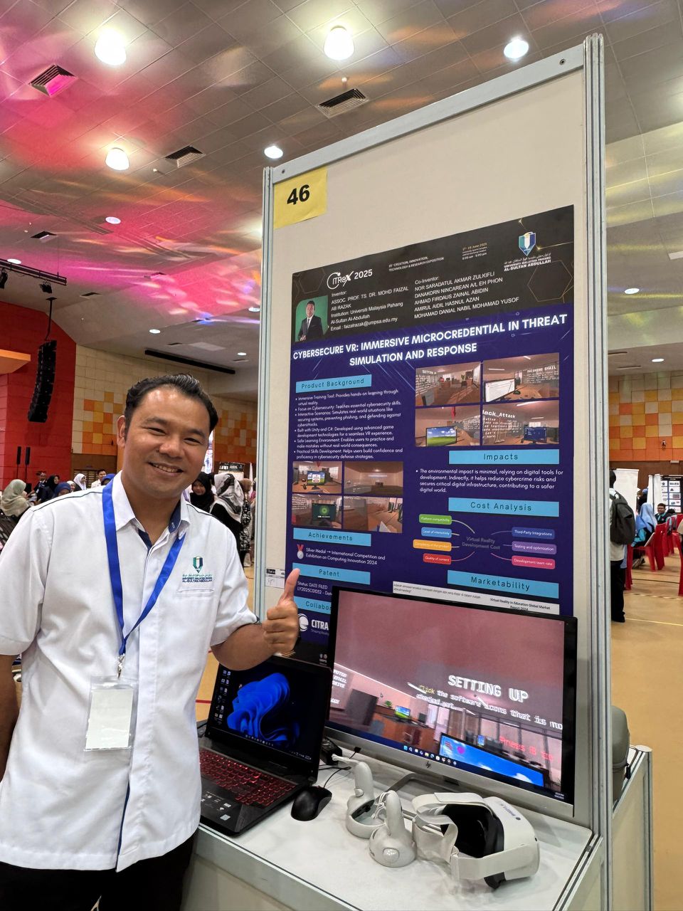 UMPSA Researcher Assoc. Prof. Dr. Mohd Faizal develops Virtual Reality-Based Cyber Training