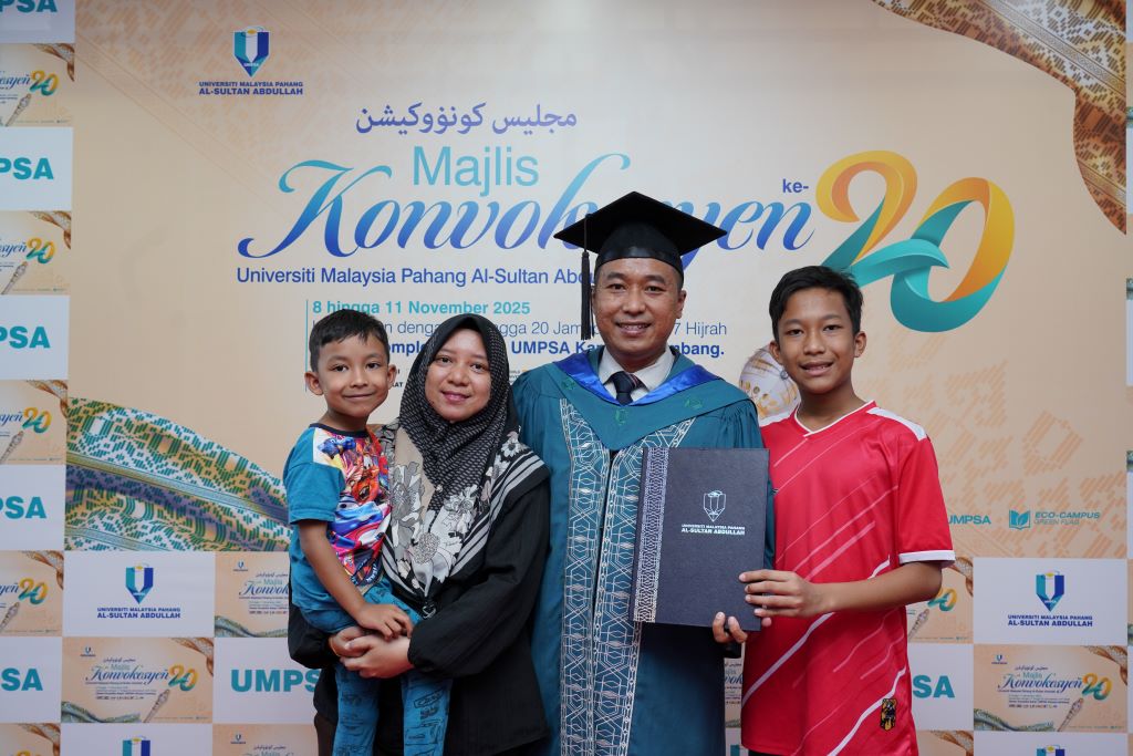 Ketabahan membawa kejayaan Tc. Mohd hafeez bangkit di pentas Majlis Konvokesyen Ke-20 UMPSA