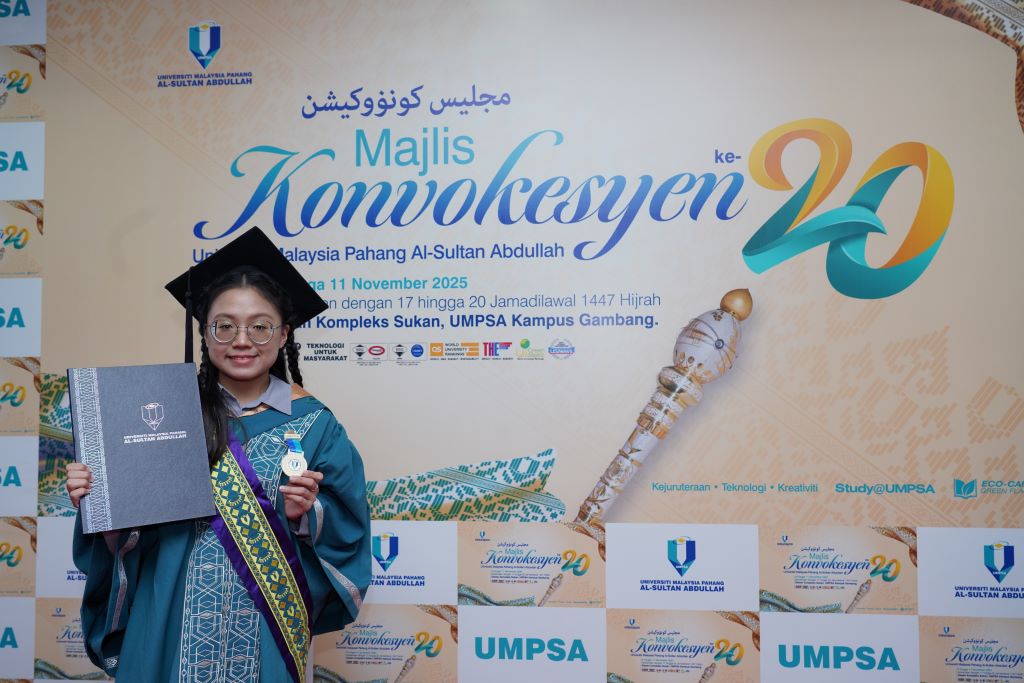 Lai Pei Yi dinobat penerima Anugerah Emas Universiti di Konvokesyen Ke-20 UMPSA