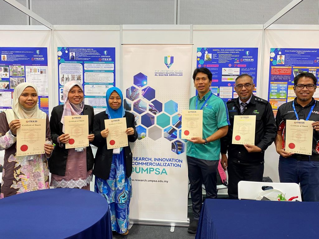 UMPSA research recognised with 3 gold and 3 silver medals at ITEX 2025