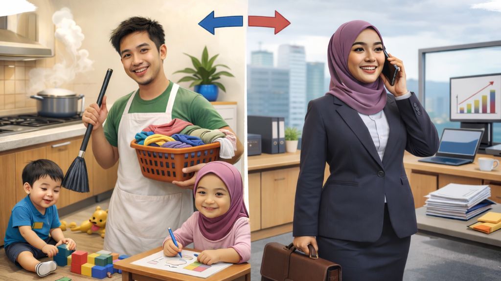 Suami Di Rumah, Isteri di Tempat Kerja: Salahkah Jika Peranan Bertukar?