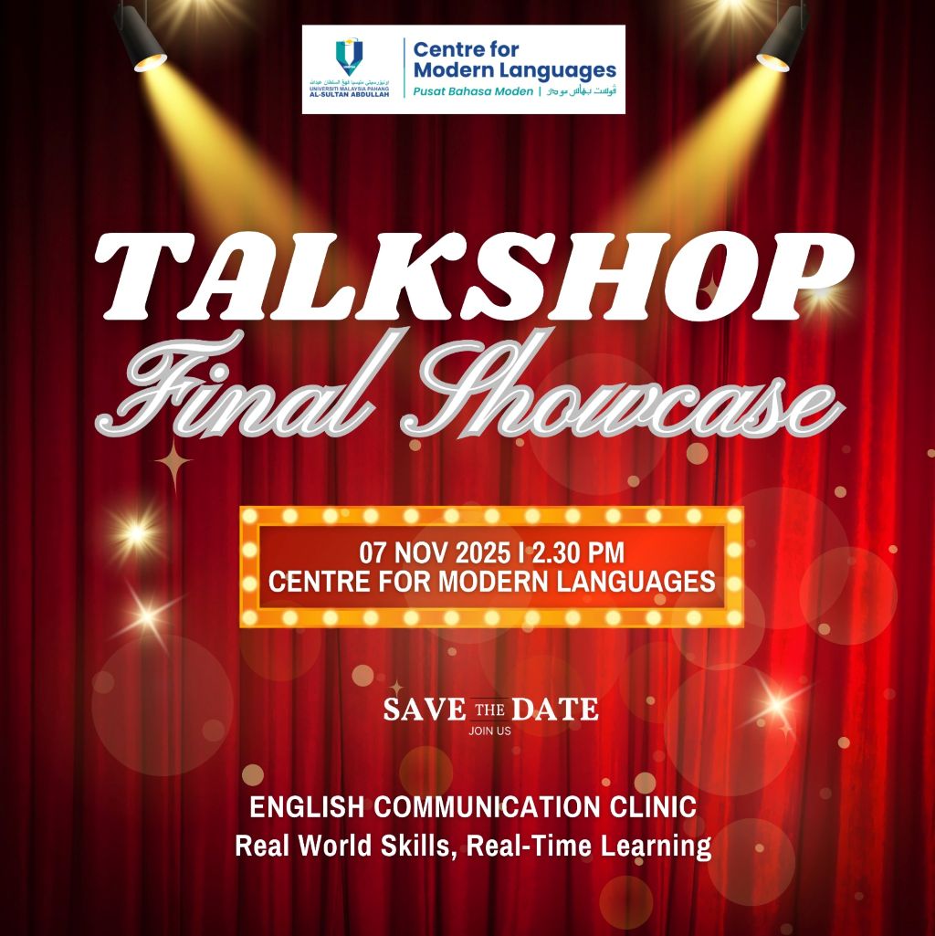 UMPSA to host TalkShop Final Showcase to celebrate students’ English empowerment journey
