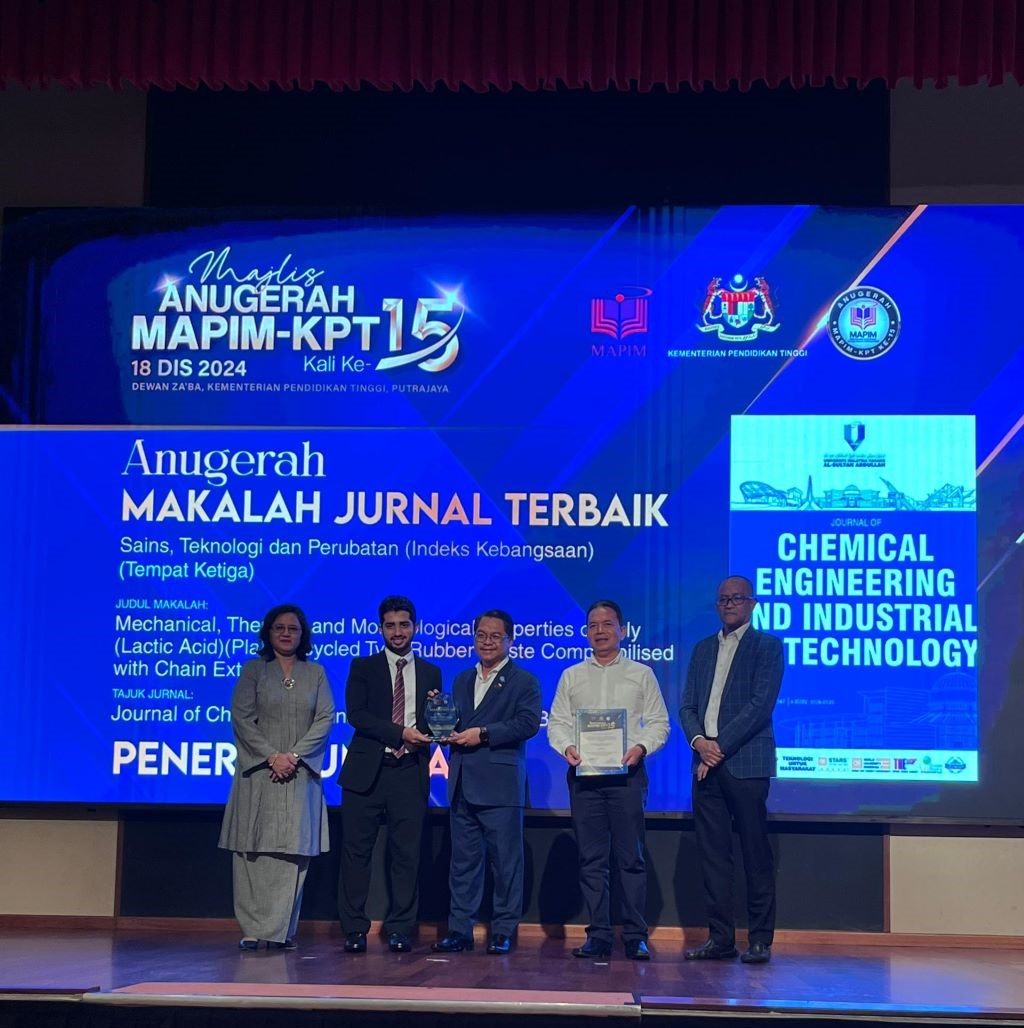 UMPSA Journals secure second and third place for Best Journal Article at 15th MAPIM-KPT Awards