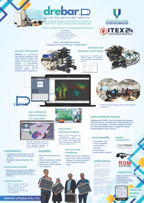 Associate Professor Ts. Dr. Muhammad Aizzat produces advanced robotics that benefits in TVET