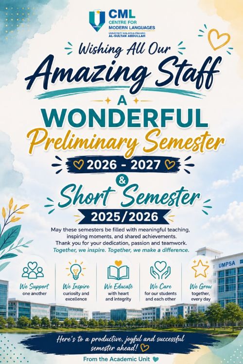 CML welcomes Short Semester 2025/2026 and Preliminary Session 2026/2027 students