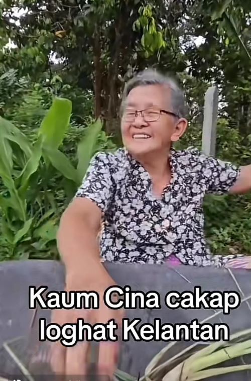 Gambar diambil dari tiktok Kelantan Kito seorang nenek Cina yang bangga berbahasa Kelantan