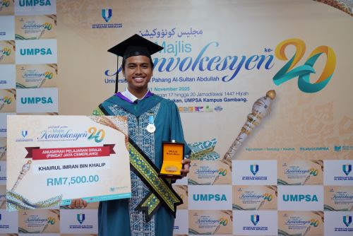 Kecerdasan Buatan pacu kejayaan Khairul Imran Khalip, Penerima Anugerah Pelajaran Diraja UMPSA 2025