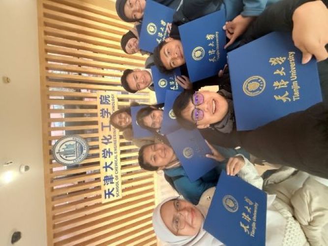 Mobiliti Akademik (Tidak Berkredit) ke TJU, China: Kejuruteraan Kimia ke Arah Kelestarian Masa Hadapan