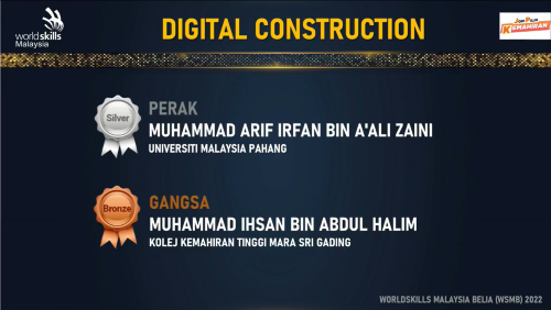 Muhammad Arif juarai WorldSkills Malaysia Belia wakili negara dalam bidang Digital Construction