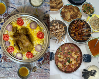 The Arab dishes prepared by Raed's mother, and the Indonesian dishes prepared by Utami Meilia Ayu and her friends