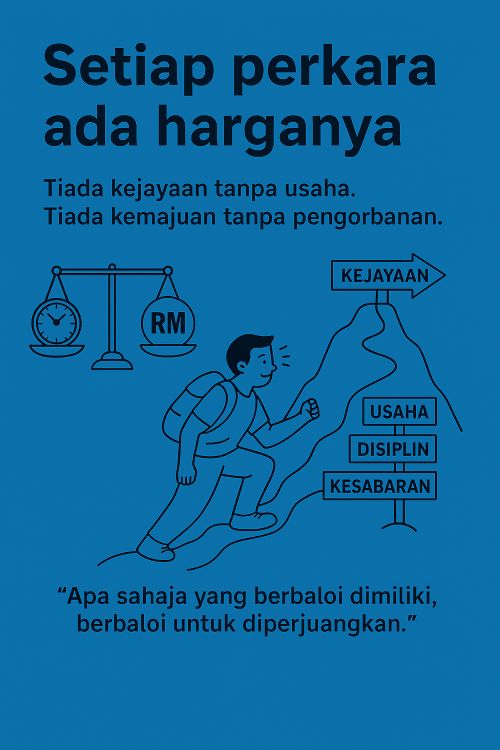 Setiap perkara ada harganya: Hakikat kehidupan yang wajar dihayati