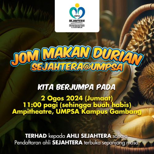 Program Jom Makan Durian santuni ahli SEJAHTERA dapat sambutan