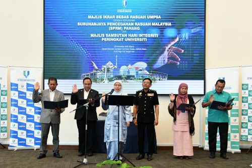 UMPSA memperkukuh budaya integriti melalui Majlis Ikrar Bebas Rasuah bersama SPRM