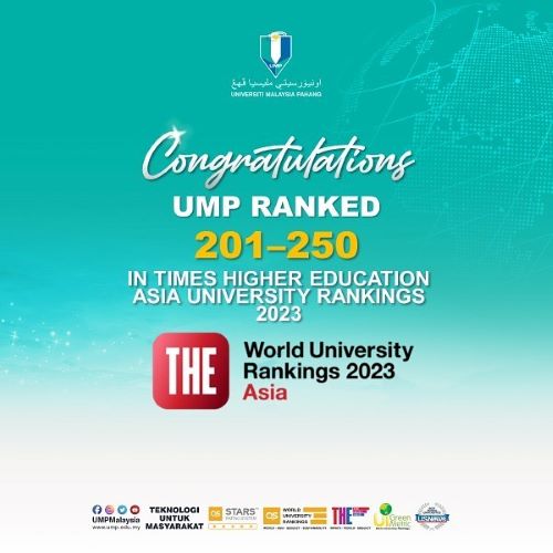 UMP ranked 201-250 best in THE Asia ranking