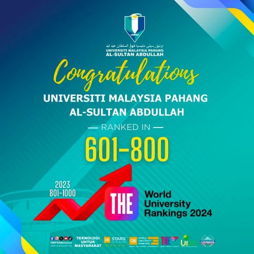 UMPSA di tangga 601-800 dunia dalam THE WUR 2024