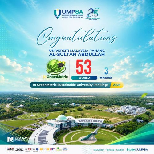 UMPSA diiktiraf 53 terbaik dunia dalam kelestarian