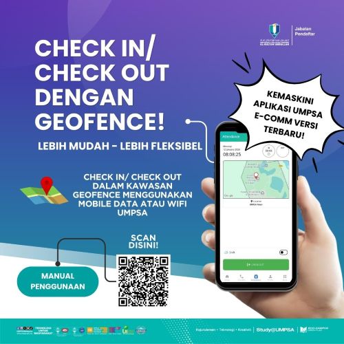 UMPSA laksana Kaedah Daftar Kehadiran menggunakan ciri geofencing (polygon)