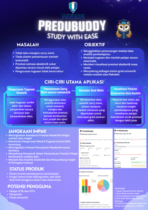 Pelajar UMPSA bangunkan aplikasi pintar PrEduBuddy bantu pantau prestasi akademik masa nyata