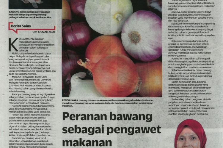 Peranan bawang sebagai pengawet makanan