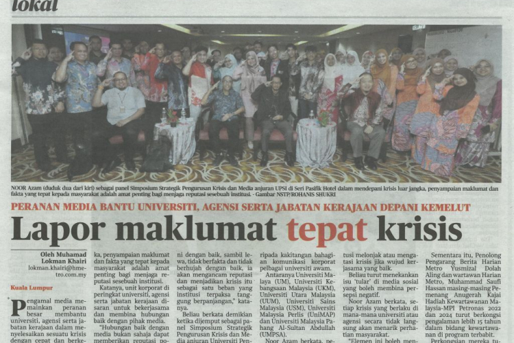 Lapor maklumat tepat krisis