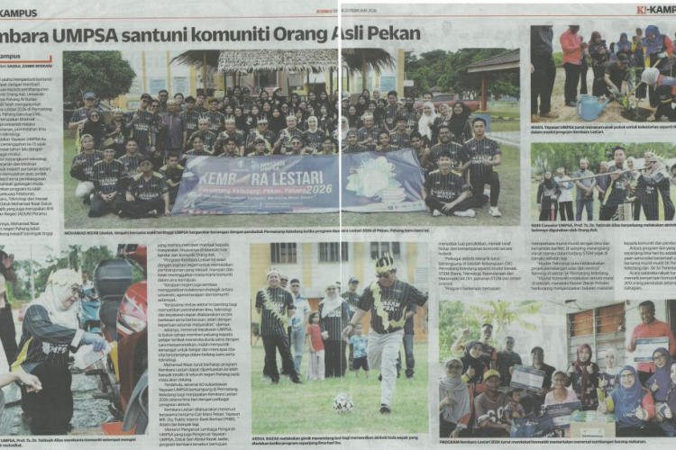 Kembara UMPSA santuni komuniti Orang Asli Pekan 