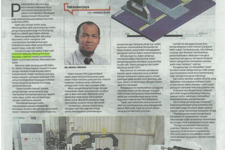 Mesin pengimbang DIY, mudah alih bantu usahawan PKS