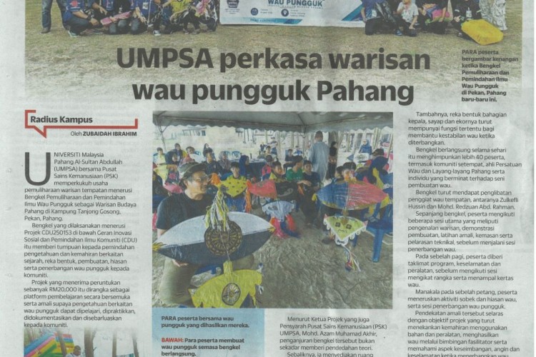 UMPSA perkasa warisan wau pungguk Pahang