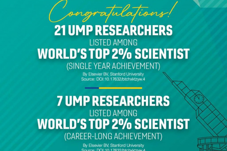  22 UMP researchers listed 2% world’s top scientists for two achievement categories