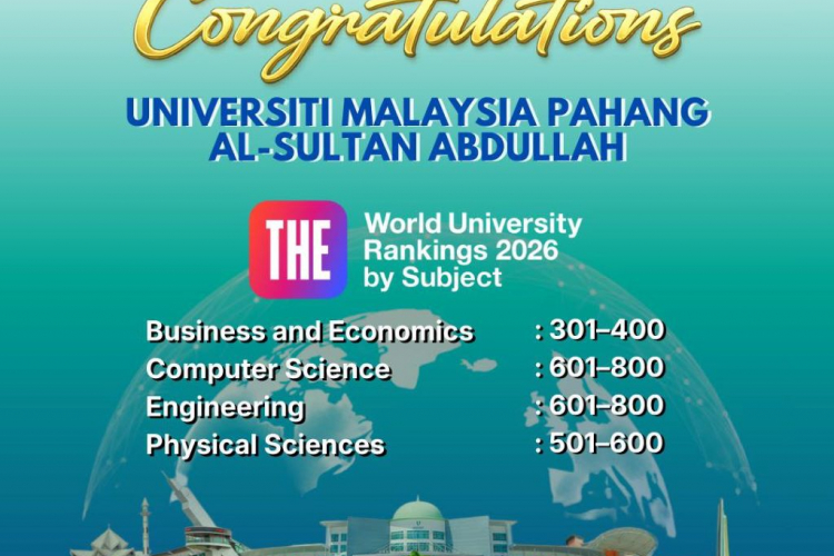 Empat Subjek UMPSA Tersenarai dalam THE World University Rankings by Subject 2026