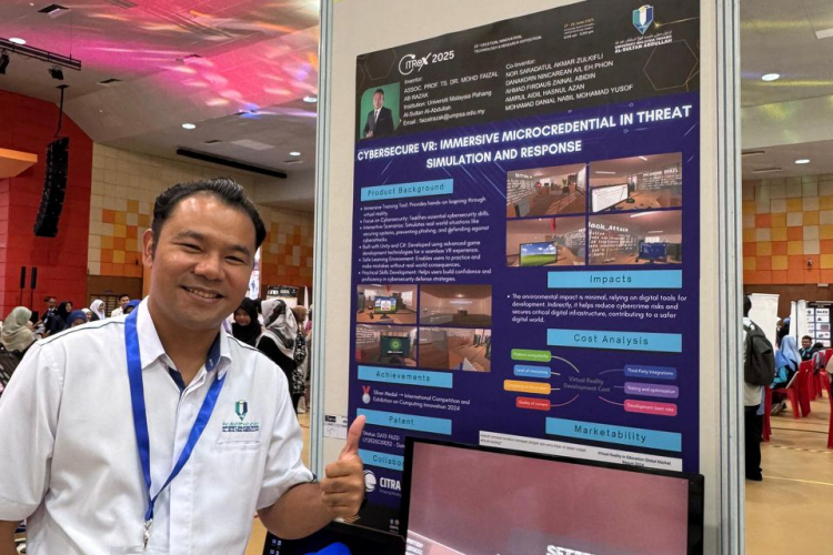 UMPSA Researcher Assoc. Prof. Dr. Mohd Faizal develops Virtual Reality-Based Cyber Training