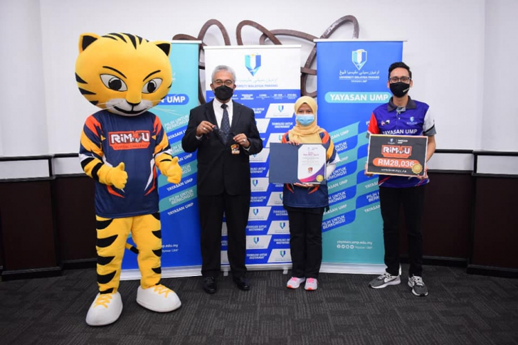 RIMAU Virtual Challenge 2021 kumpul dana RM28,036 untuk pembangunan Kolej Kediaman Mawaddah UMP